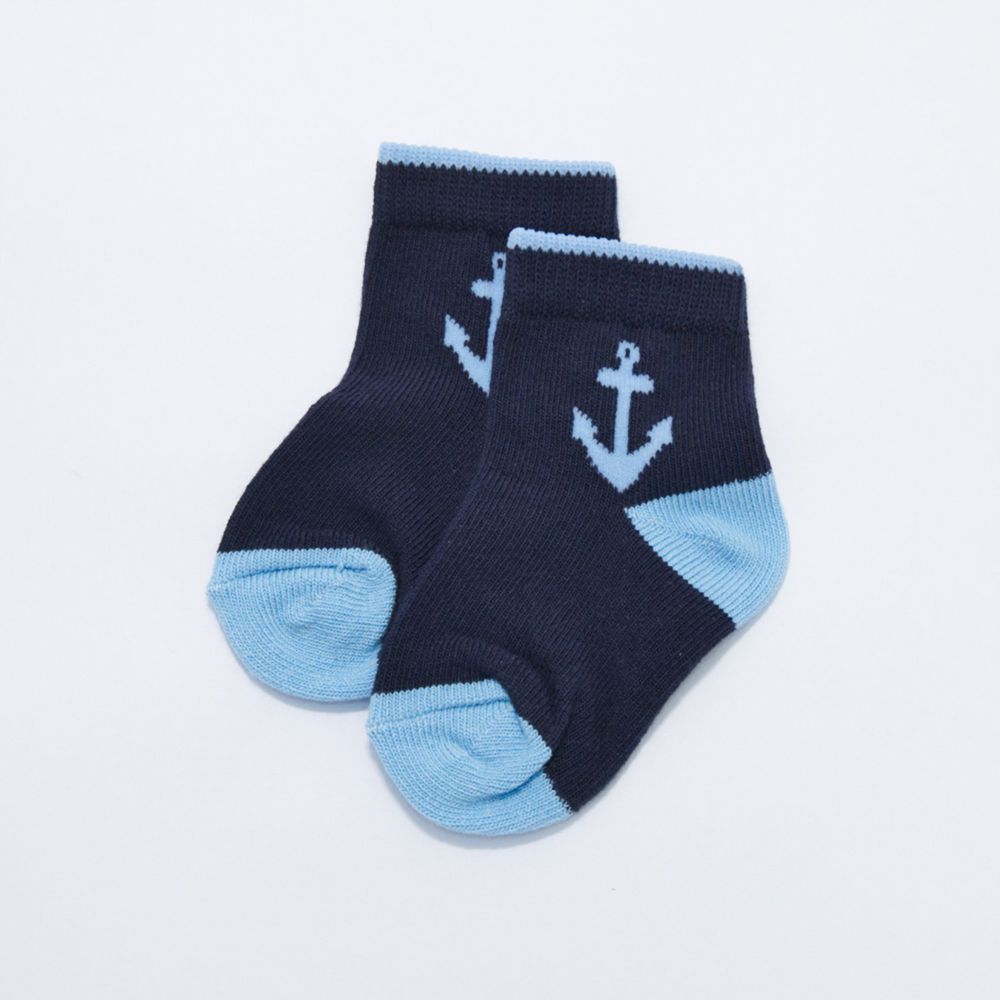 akachan honpo - 襪子-船錨-深藍色
