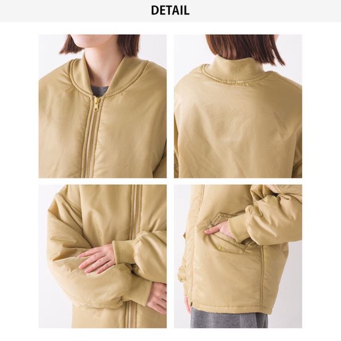 日本 OMNES - 輕盈經典光澤感MA-1飛行外套-黑