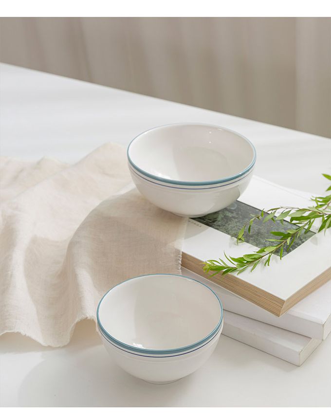 韓國 SSUEIM - RETRO系列極簡ins陶瓷碗盤6件組 (深藍)