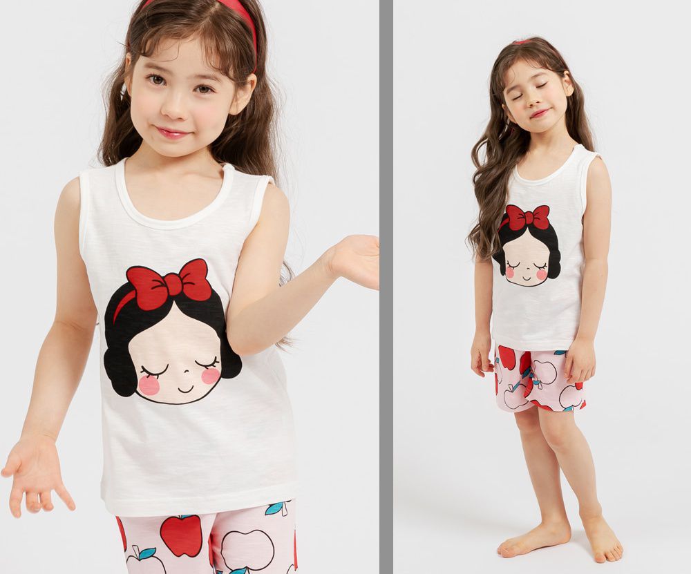 韓國 Mellisse - 韓製極致細柔無袖家居服(無螢光棉)-白雪公主的蘋果