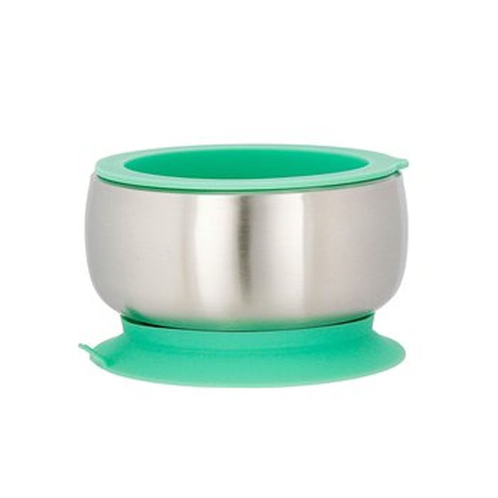Avanchy - 雙層不鏽鋼-吸盤式餐碗-綠