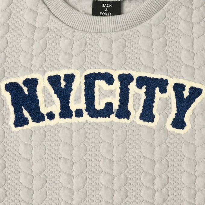 akachan honpo - 長袖休閒上衣-下擺拼接-灰色