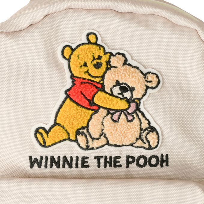 akachan honpo - 背包-迪士尼 凸毛繡-淺卡其色