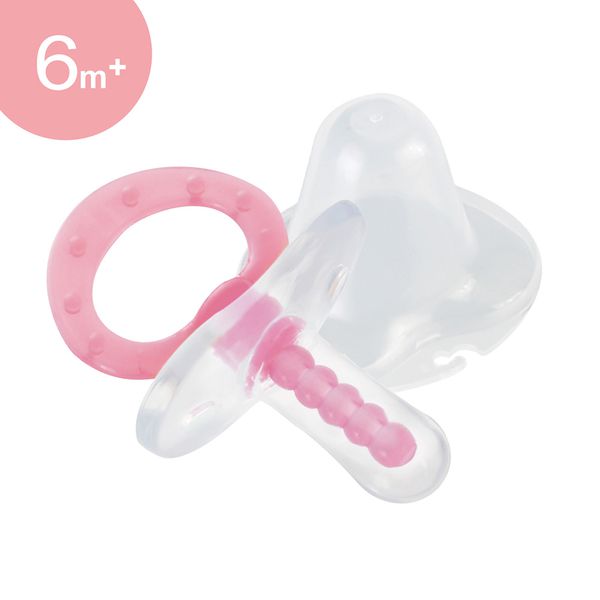 Simba 小獅王辛巴 - 雙扁型按摩安撫奶嘴-較大-草莓粉 (較大(6個月以上)/入)