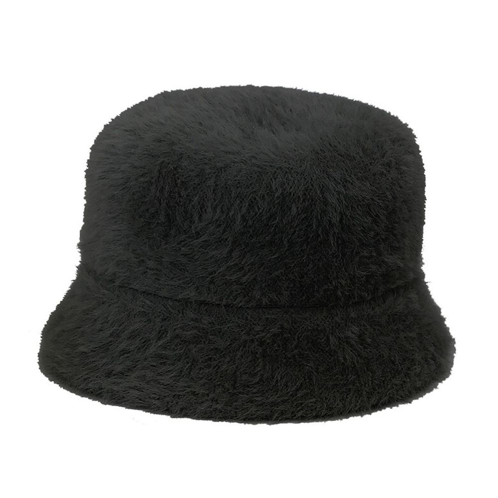日本 jou jou lier - 毛茸茸漁夫帽(可調尺寸)-黑 (FREE)