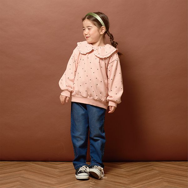 日本 Lycee mine - 俏麗皺摺錐形彈力牛仔褲-海軍藍