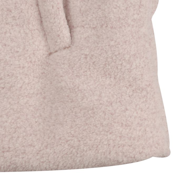 akachan honpo - 仿羔皮呢鋪棉夾克-粉紅色