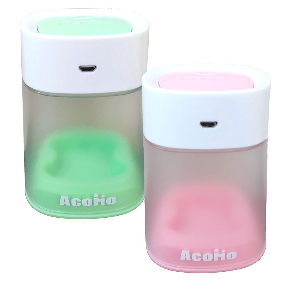 AcoMo - PPS II USB 紫外線 2 分鐘奶嘴個人消毒器-超值 2 入組-粉色+綠色