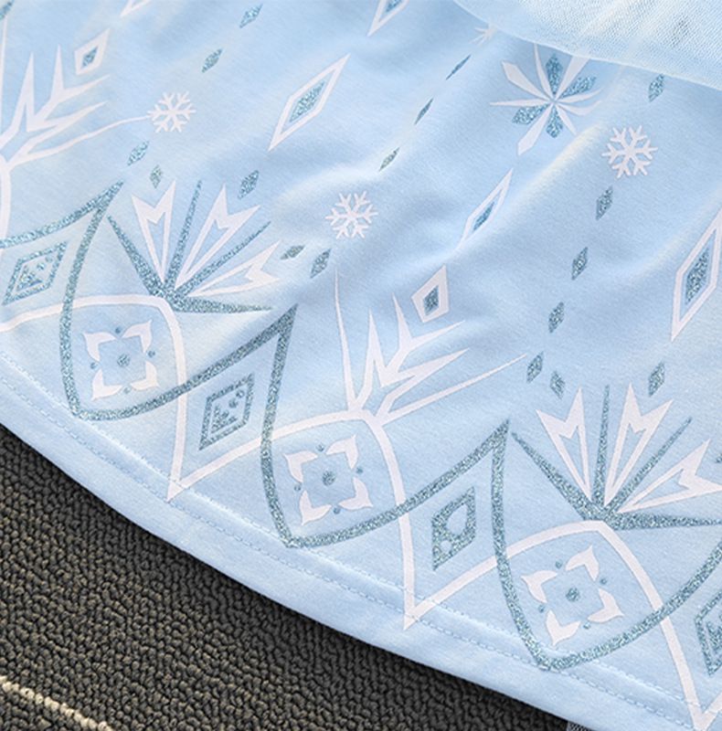 長袖造型公主裙-冰雪藍