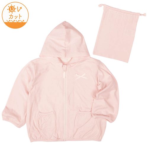 抗UV連帽外套-附收納袋-粉紅色