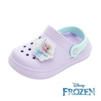 迪士尼Disney - 冰雪奇緣 童款 電燈洞洞鞋/拖鞋 FOKG41937-穿脫方便兩用式後帶-紫-(中大童段)