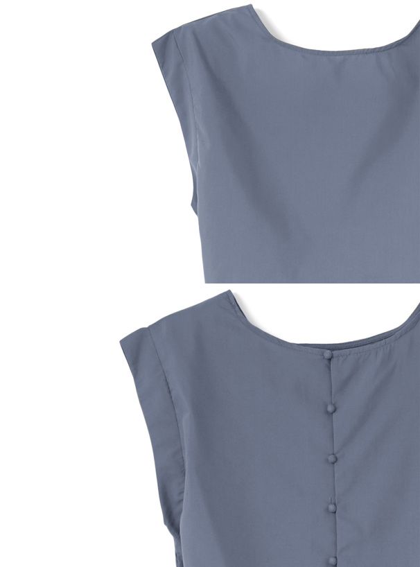 日本 GRL - 清新蛋糕層次無袖兩件式洋裝-奶茶棕