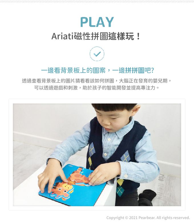 韓國 Ariati - 磁性拼圖-蝴蝶&長頸鹿