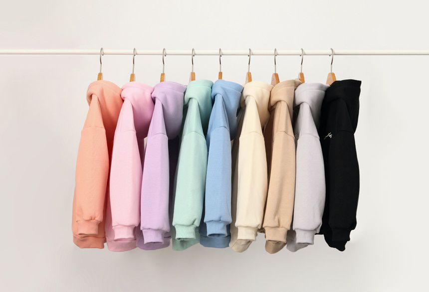 韓國 J KIDS - (裏起毛)單色實穿連帽大學T-薄荷綠