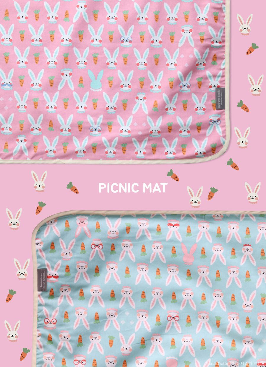 韓國 MAISONTEXTILE - 輕便攜帶防水野餐墊-彩色山丘