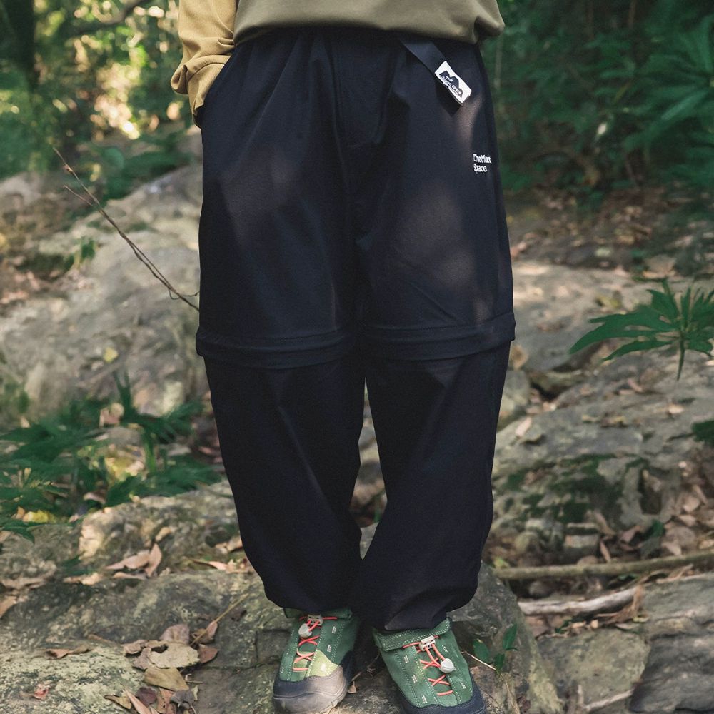 2WAY可拆式防潑水長褲/短褲-黑色