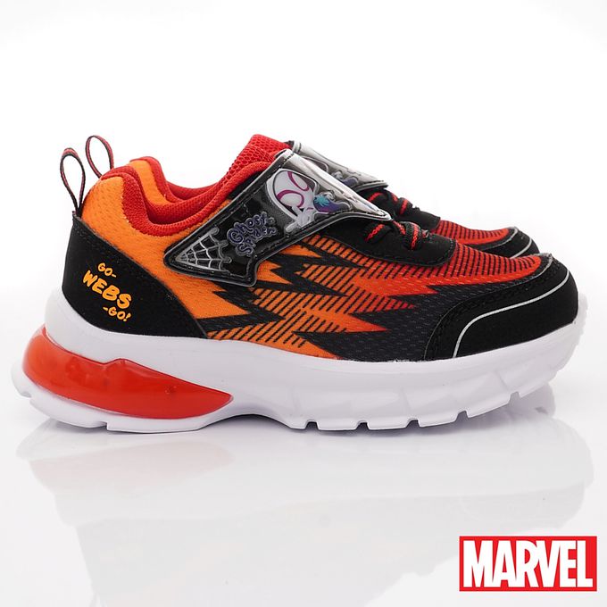 蜘蛛人-SPIDEY減壓吸震電燈鞋-MNKX24582黑橘-(中大童)-電燈鞋-黑橘