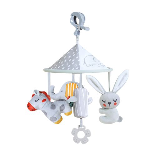 JoyNa - 嬰兒玩具 安撫玩偶 傘狀風鈴床掛-兔子組