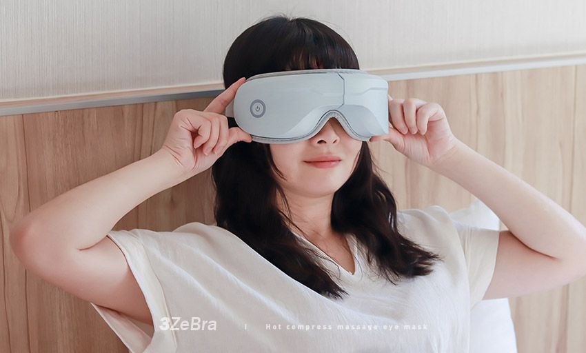 3ZeBra - 5C莫蘭迪音樂按摩眼罩-至尊款-莫蘭迪藍-376g