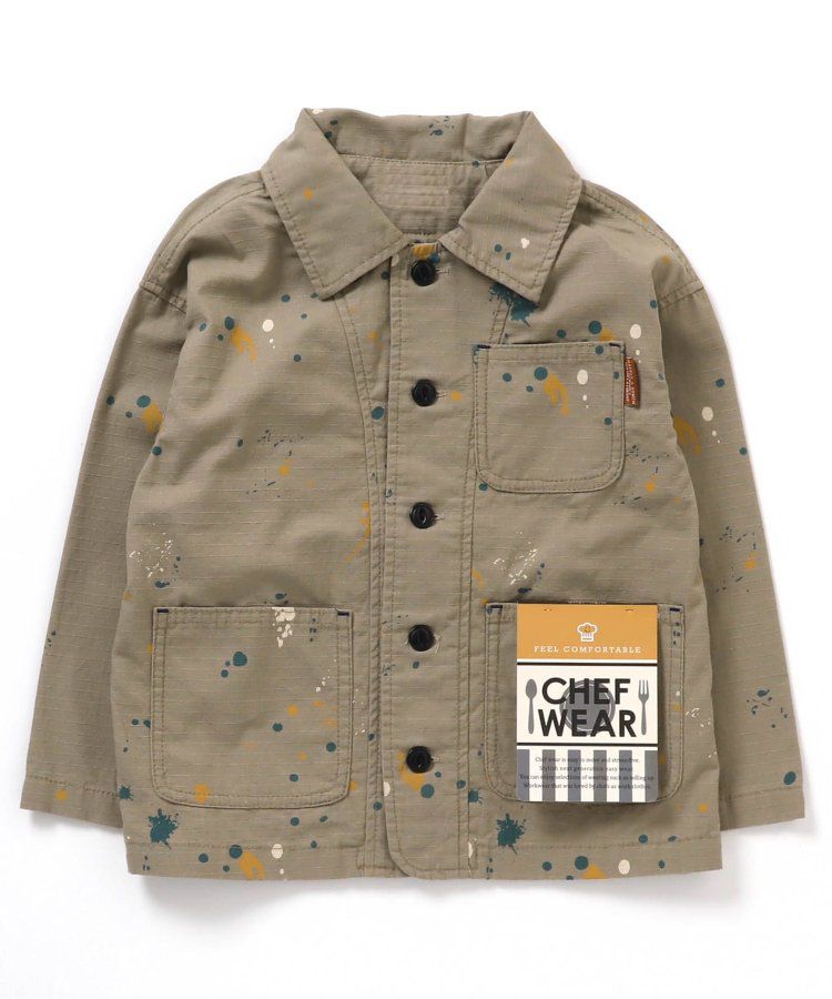 日本 BREEZE - 美式帥氣翻領夾克/薄外套-格紋-黑白