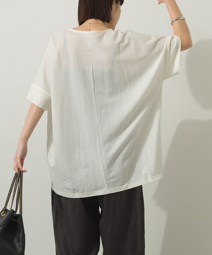 日本 Sans Souci 34+ - 接觸涼感 鑰匙領五分袖上衣-咖啡棕