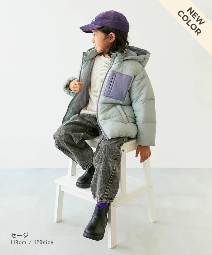 日本 devirock - 輕暖防風配色科技羽絨外套(帽可拆)-焦糖棕