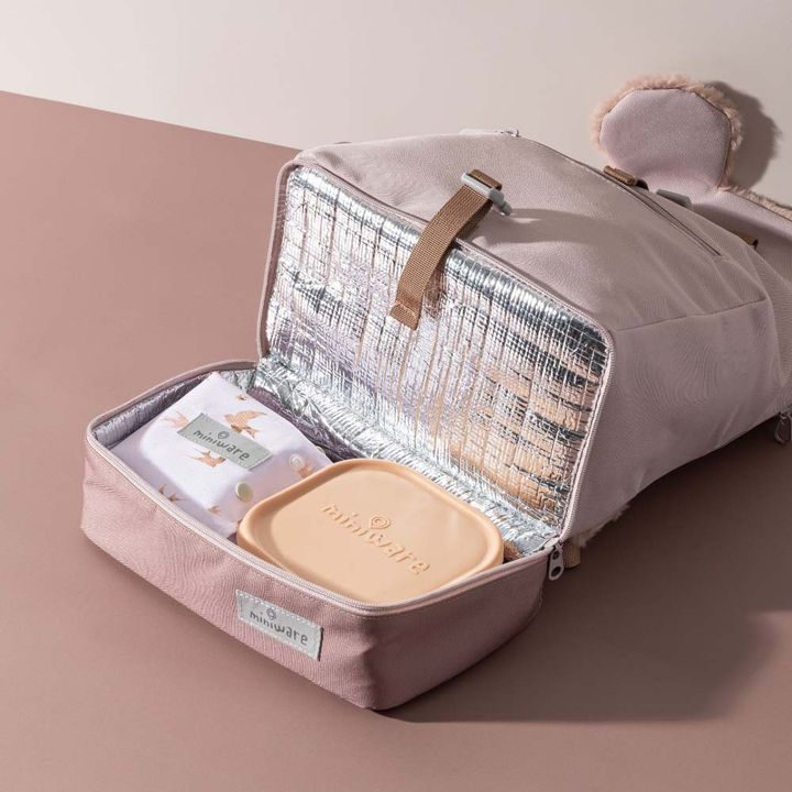 美國Miniware - 毛毛動物兩用背包-嘿吼棕熊 (尺寸： 25.4*15.2*40.6 cm (扣短版) 25.4*15.2*33 cm (扣長版))-重量：350g