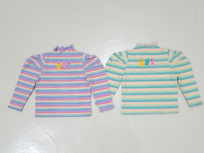 韓國 Mimico - 跳舞小熊彈性公主袖上衣-紫