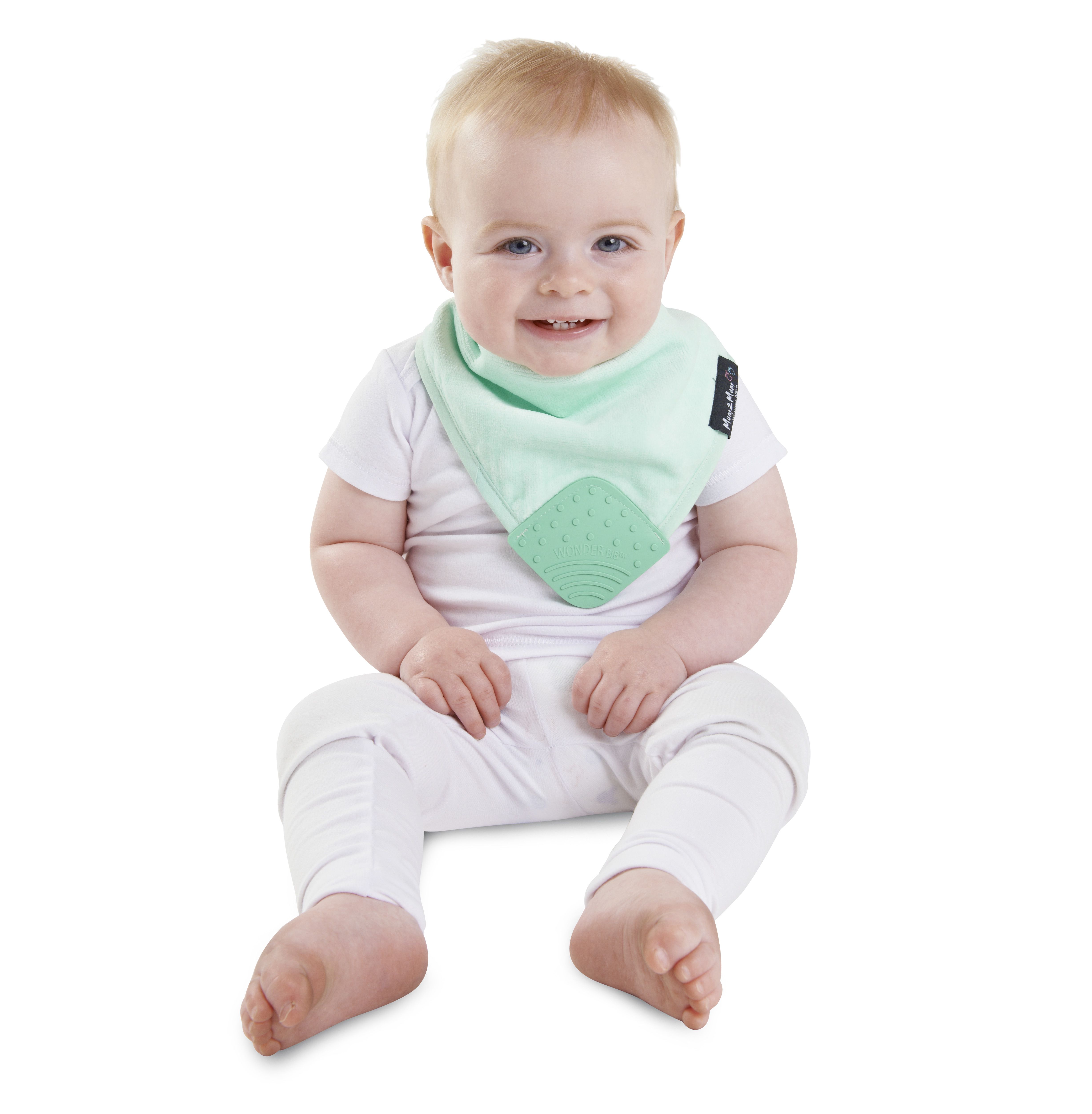 Mum 2 Mum - 機能型神奇三角咬咬兜口水巾圍兜-薄荷綠