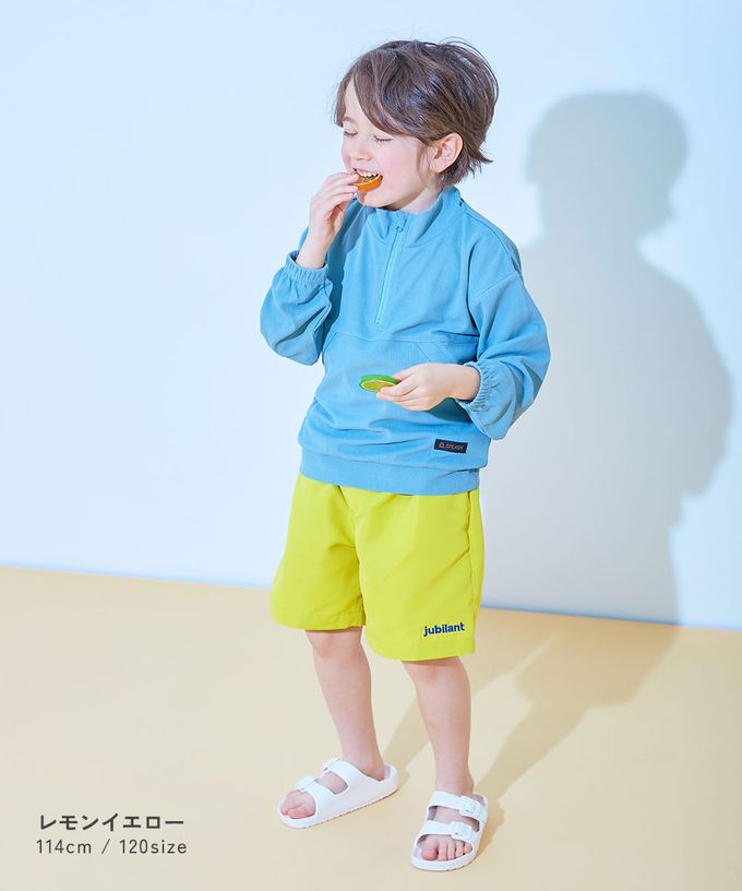 日本 devirock - 抗UV 水陸兩穿舒適鬆緊短褲-（腰圍可調整）-藍紫