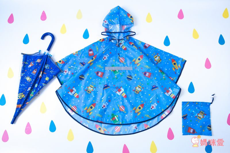 日本 SKATER 代購 - 兒童防雨斗篷(附安全反光條/收納袋)-哆拉A夢 (110~125cm通用)