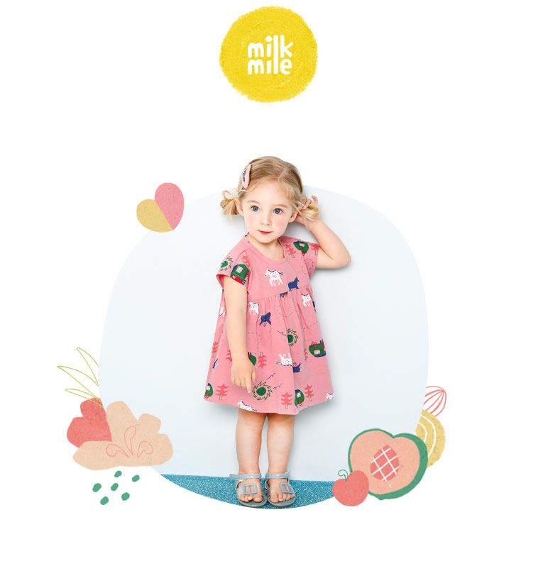 韓國 milk mile - 馬兒動物園洋裝