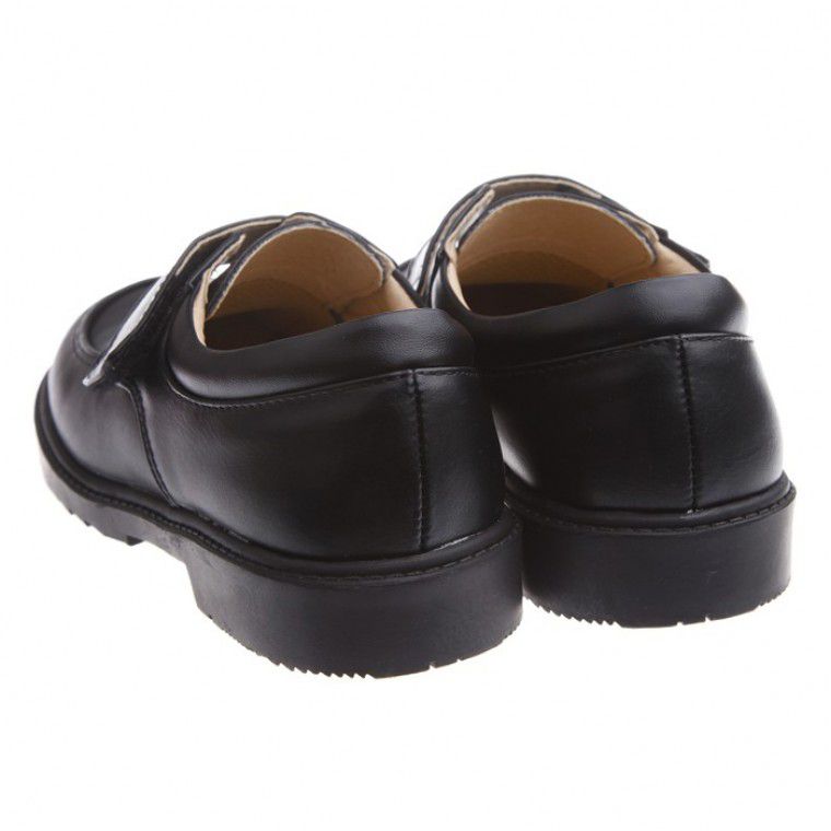 時尚經典款純黑色男童紳士皮鞋