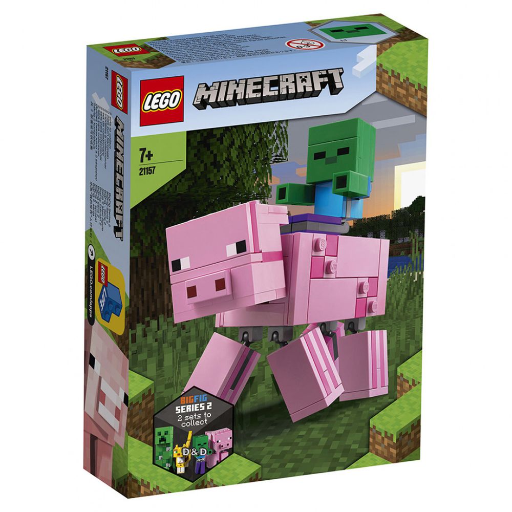 樂高 LEGO - 樂高 Minecraft Micro World 系列 - BigFig Pig with Baby Zombie 21157-159pcs