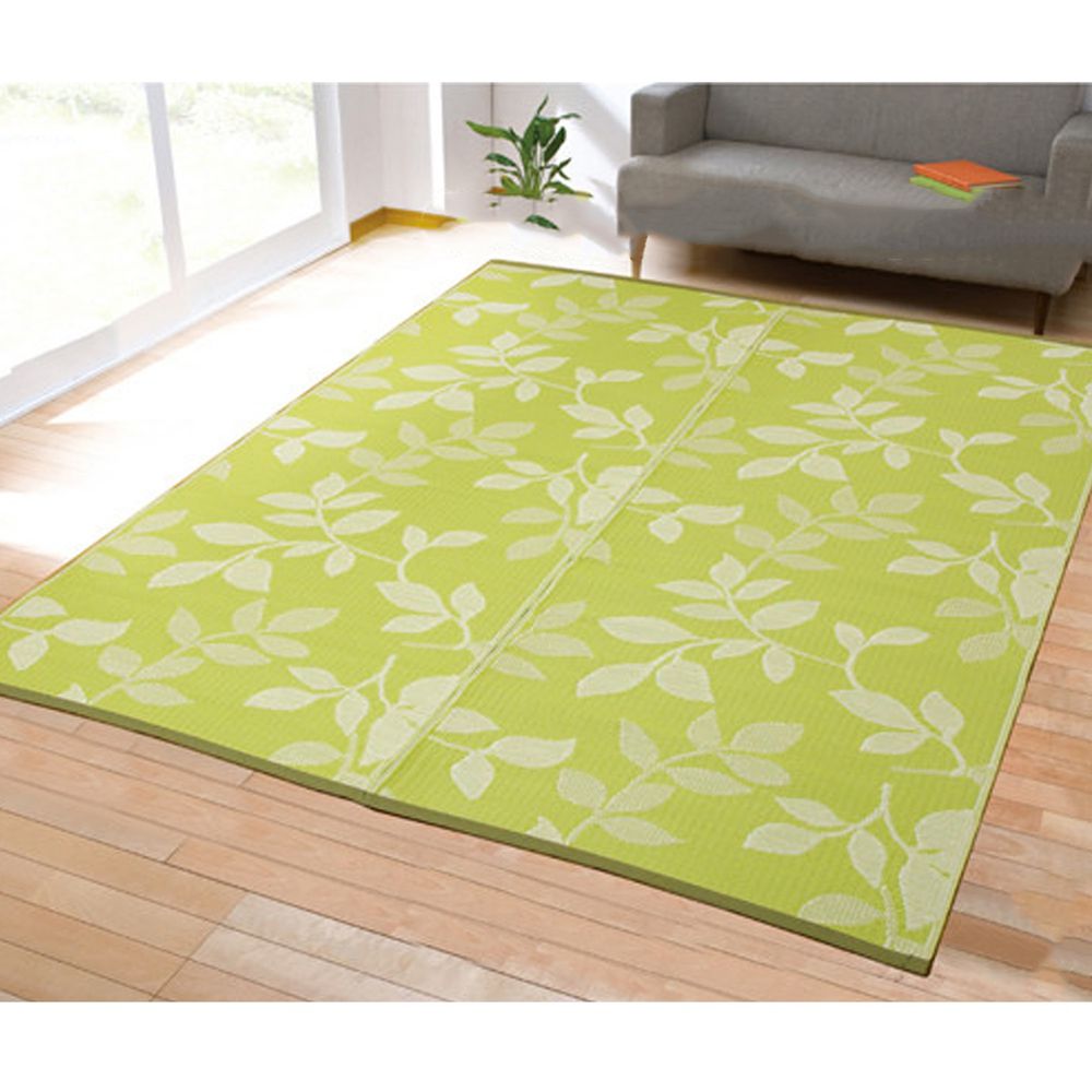 日本池彥 - 過敏協會認證 日本製防蟎蟲野餐墊 / 地毯(4-5人)-綠色樹葉 (174x230cm)