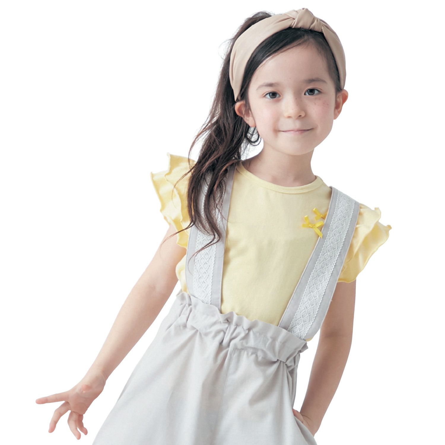 日本千趣會 - GITA 天竺棉荷葉蛋糕袖短T-深藍