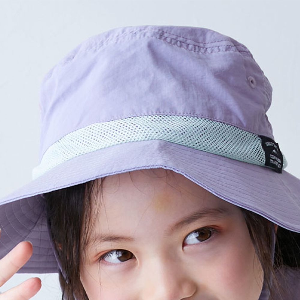 UVcut 防潑水蓋脖遮陽帽(可親子裝)-薰衣草
