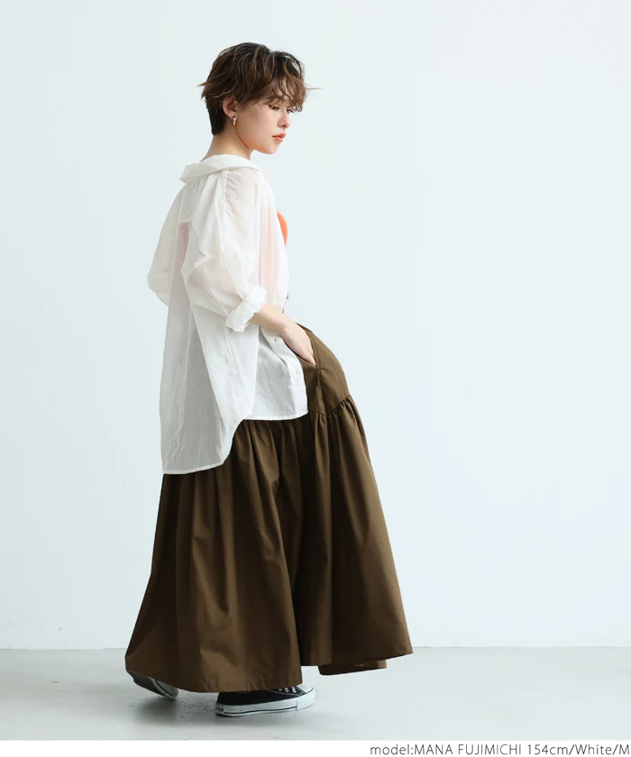 日本 COCA - 輕薄透膚質感長袖襯衫/外套-灰