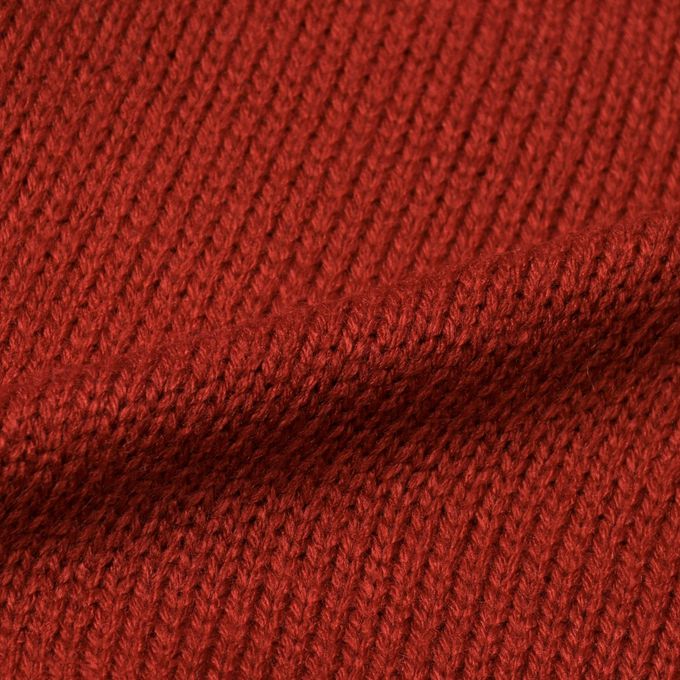 akachan honpo - 針織休閒上衣-緹花-紅色