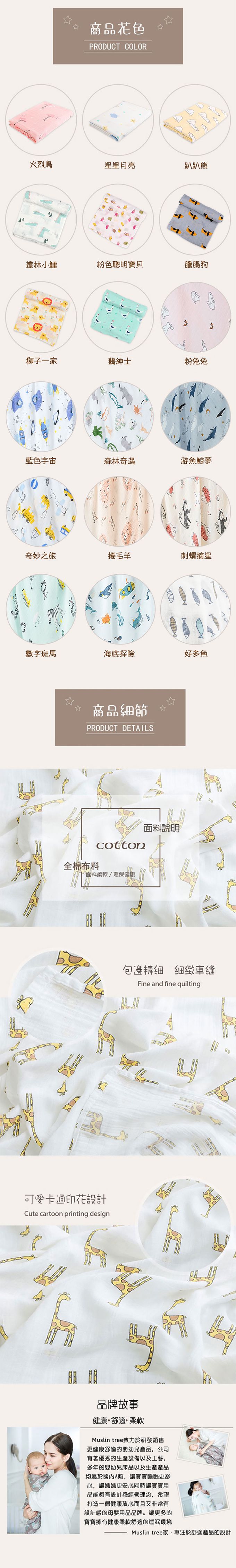 Muslin Tree - 竹纖維多功能嬰兒包巾-星星月亮 (120*120cm)