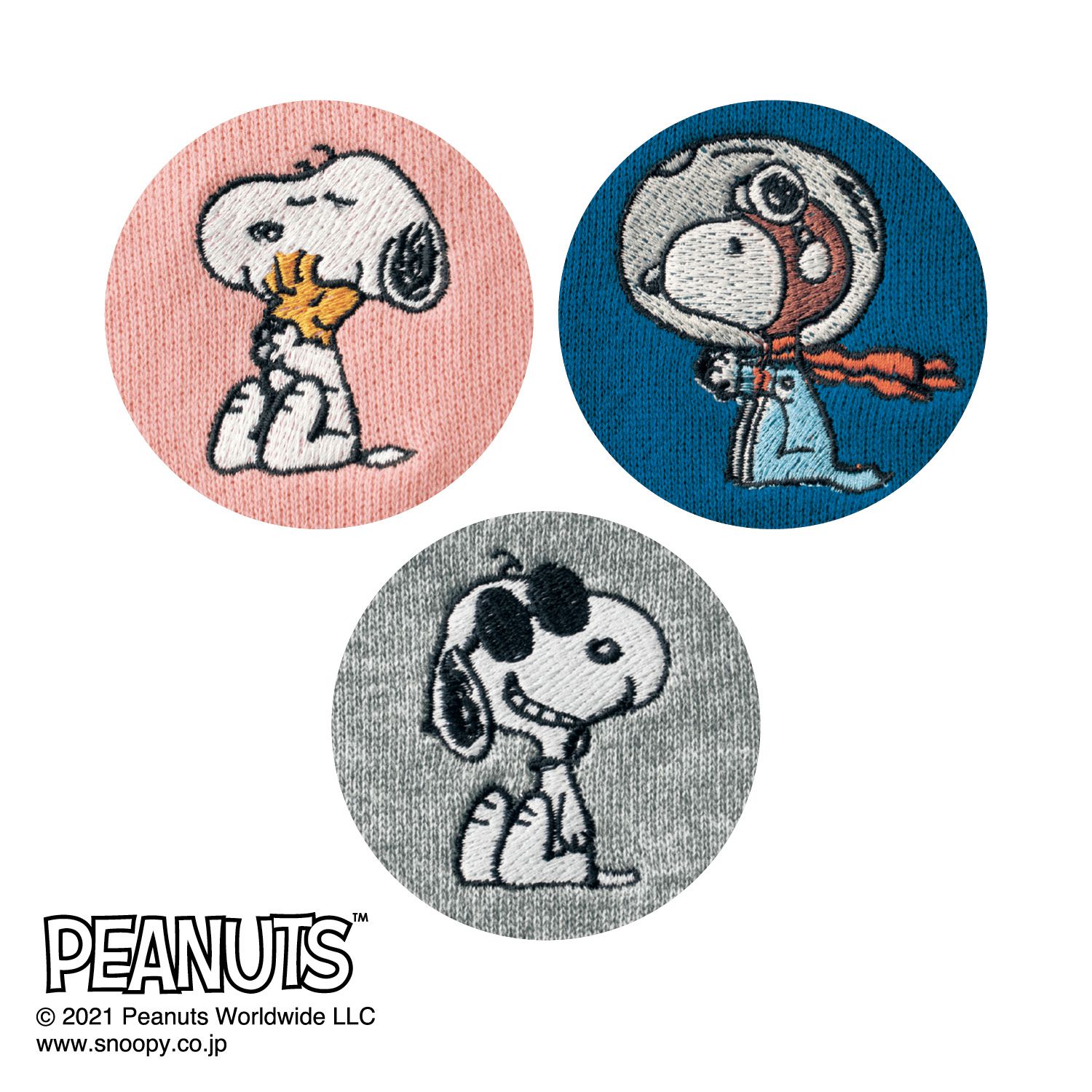 日本千趣會 - 史努比 裏毛長T-刺繡太空服-深藍