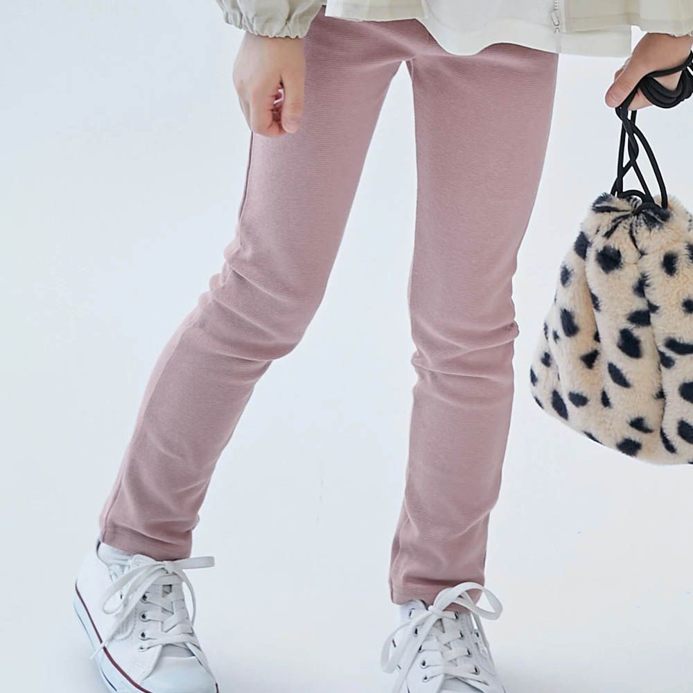 [熱銷定番] 超彈力抗毛球休閒長褲-粉紅