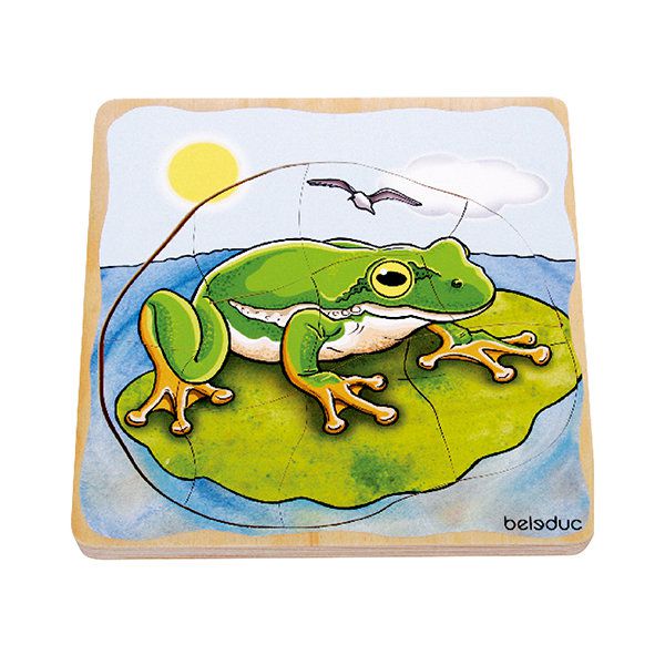 Beleduc - 多層拼圖-青蛙