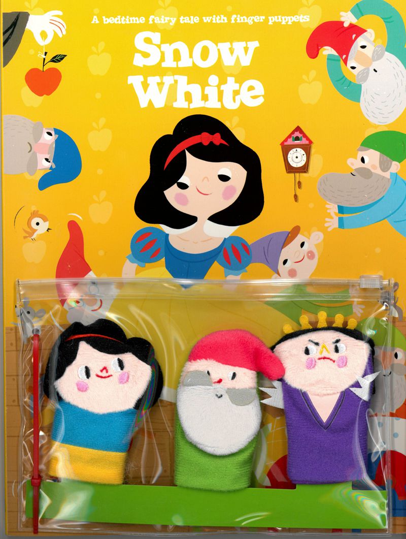 SNOW WHITE/FINGERPUPPETS-書+手指偶-彩色 (21x28cm/硬頁/彩色/12頁)