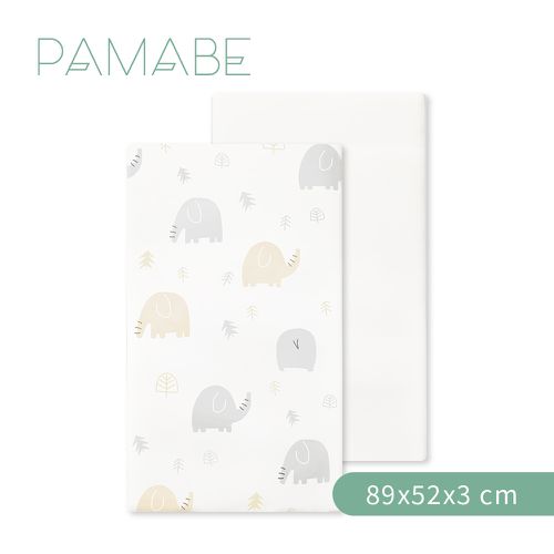 多功能薄墊-Q比小象(雙面鳥眼布)-89x52x3cm(適用於奇哥 Joie kubbie™ sleep)