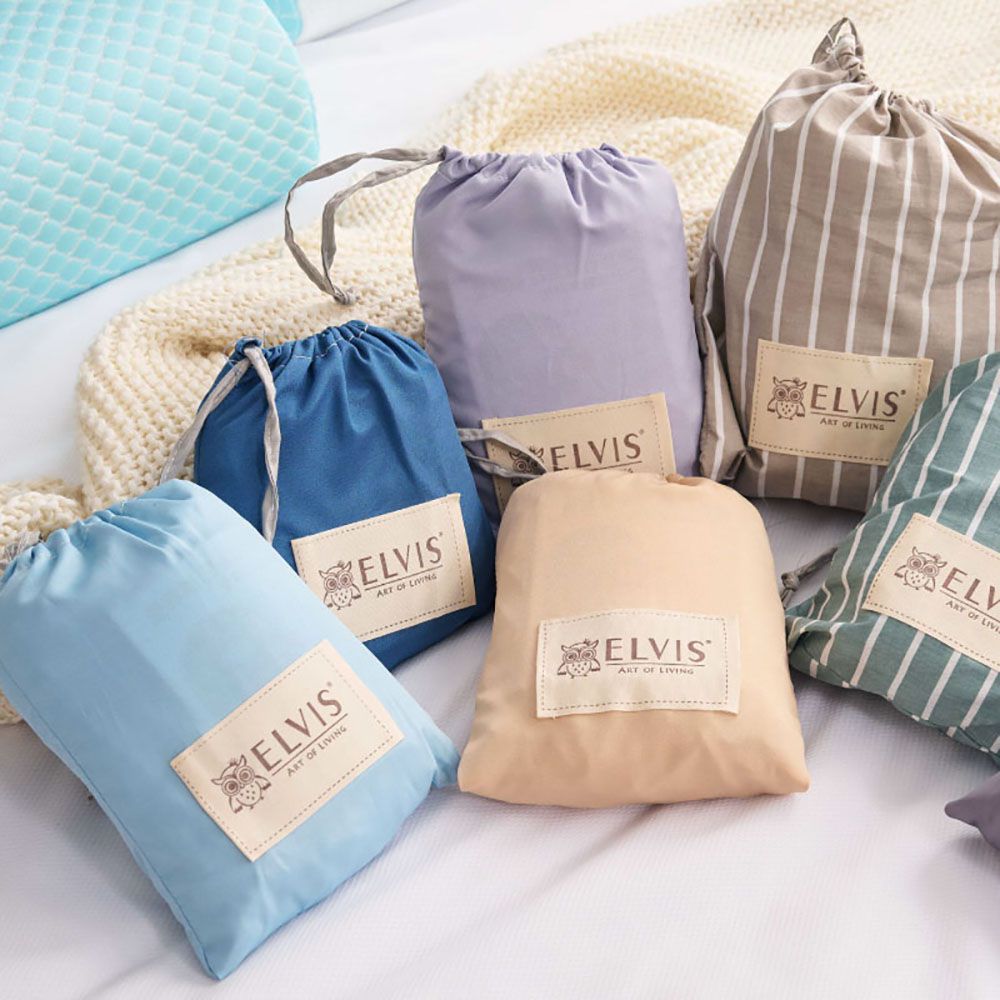 ELVIS 愛菲斯 - 旅行戶外用品-天絲親膚-旅行枕套組-(2入含旅行環保袋)