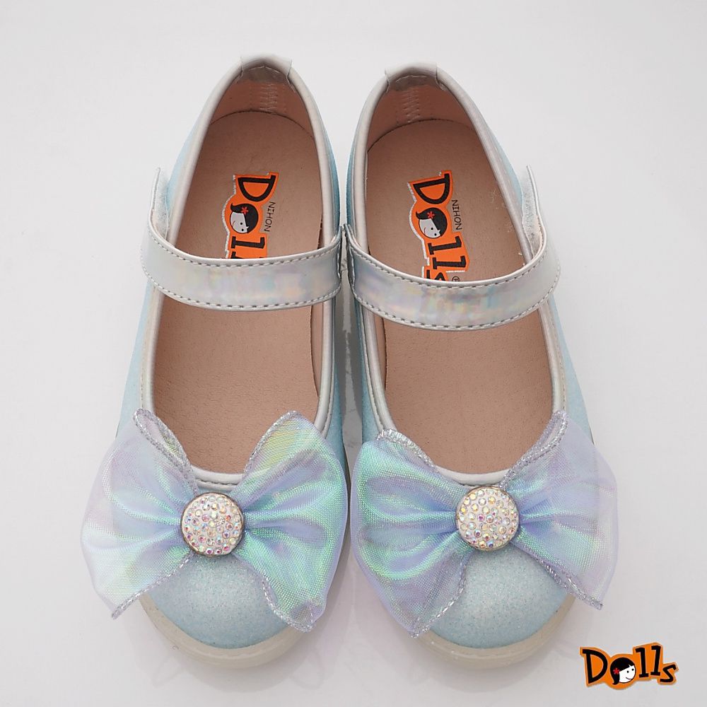 台灣製亮鑽蕾絲公主鞋(中小童段)-公主鞋-藍