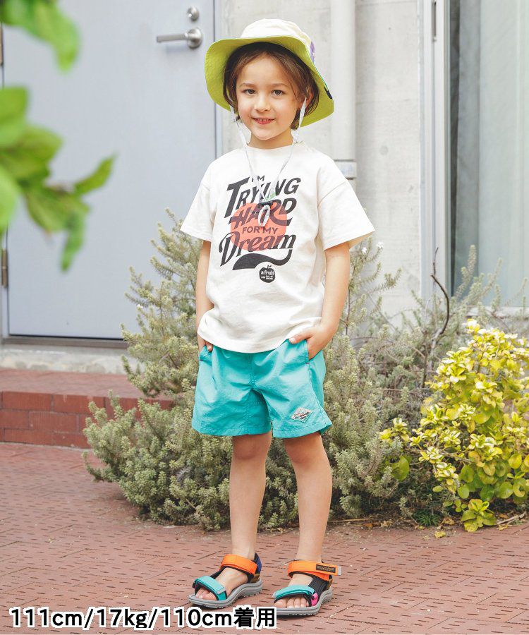 日本 BREEZE - 水陸二用百搭logo裝飾短褲-寶石綠