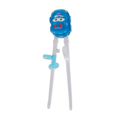 JoyNa - 1雙入-三階段學習筷 幼兒學吃飯餐具 汽車造型學習筷-藍色汽車