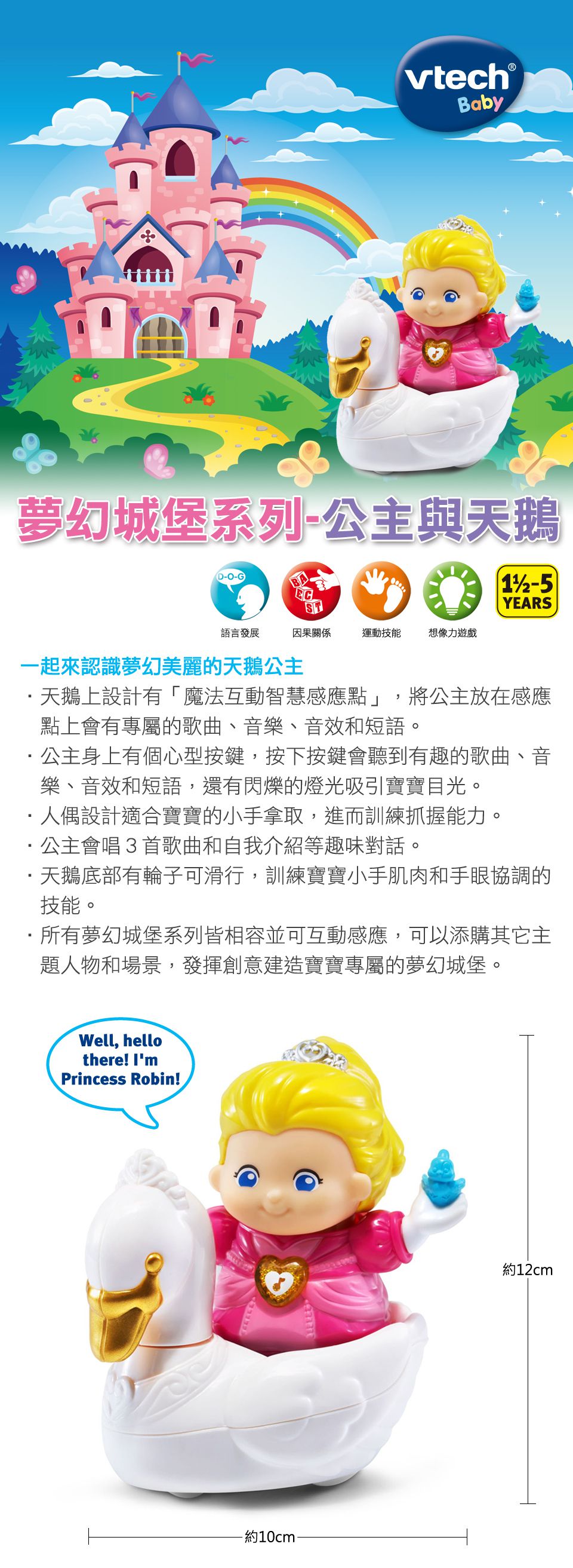 Vtech - 夢幻城堡系列-公主與天鵝